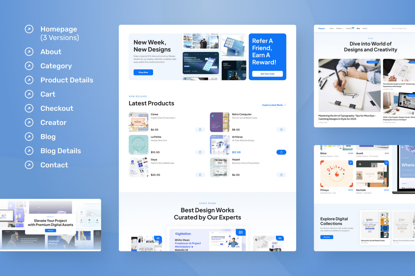 Digital Products E-Commerce Website