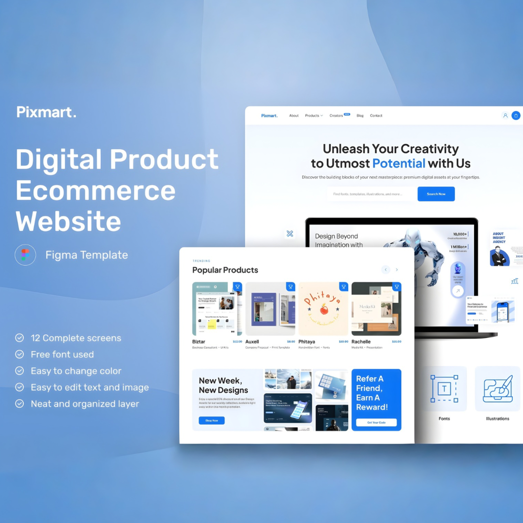 Digital Products E-Commerce Website